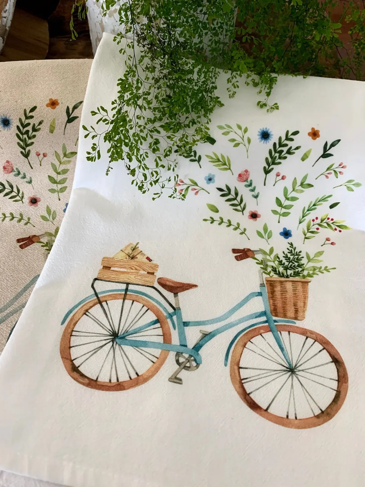 Personalized Spring flour sack towel